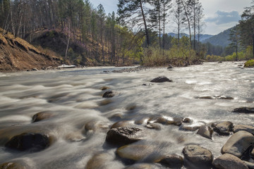 Sema Mountain river, Altai Republic, Russia