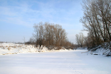 walk on the winter river