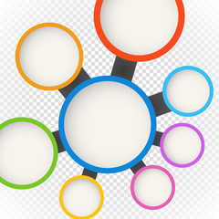 Abstract blot scheme on transparent. Template for a text