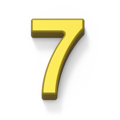 Matte gold number 7