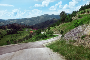 road and mountain landscape