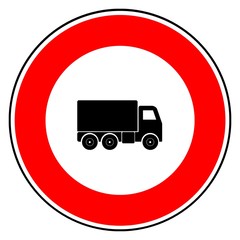 Camion dans un panneau de signalisation
