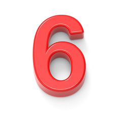 light red number 6