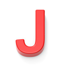 light red letter J