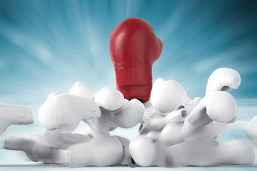 red boxing gloves