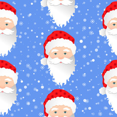 Seamless vector pattern with Santa Claus.