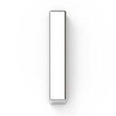 silver letter I