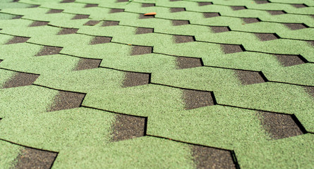 background of green roofing