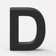 Obraz premium black letter D