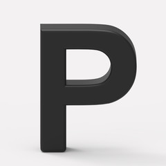 black letter P