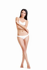 Fototapeta premium Beautiful slim woman in lingerie