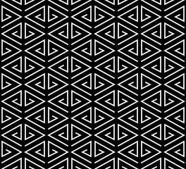 Abstract geometric black and white hipster fashion pillow triangle pattern