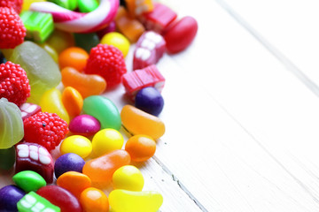 sweet candy white background