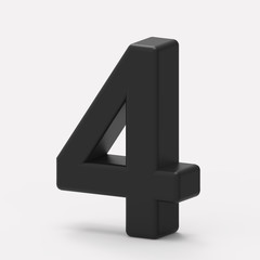 right black number 4