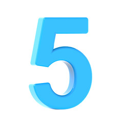 light  blue number 5