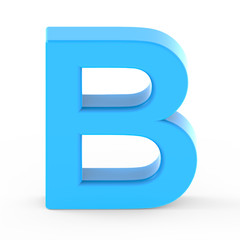 light blue letter B