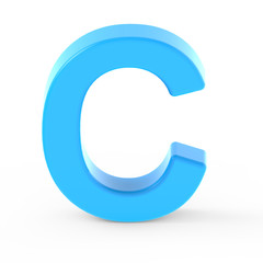 light blue letter C