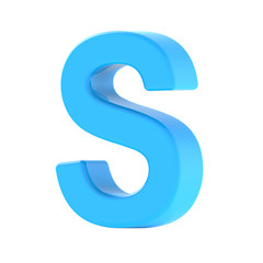 light blue letter S