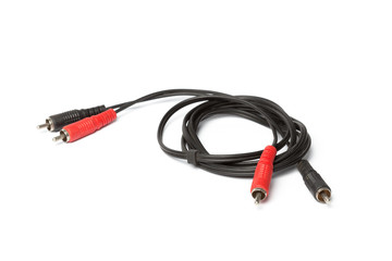 Fototapeta premium Audio and video jacks isolated on white