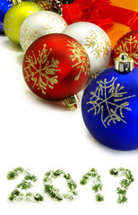 Image of Christmas decorations closeup