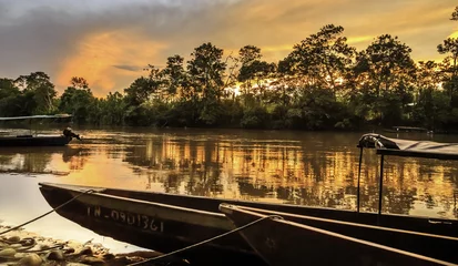 Selbstklebende Fototapete Fluss Rio Napo in Ecuador