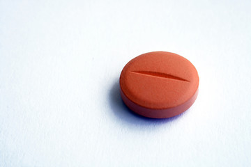 Pill on isolated white background