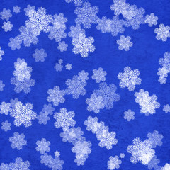 Naklejka na ściany i meble Grunge Christmas background with snowflakes