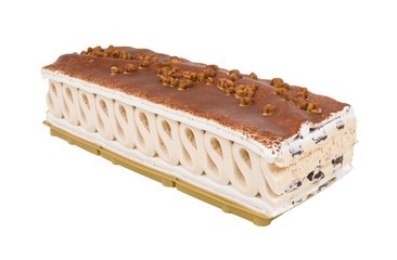 ice cream cake isolated on white background