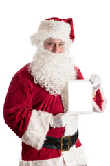 Santa Claus with tablet