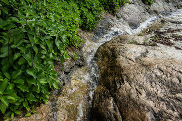 Flowing water