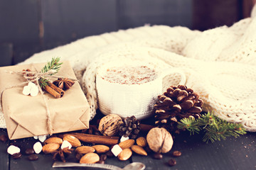 Cocoa, coffee marshmelou