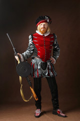 Naklejka premium portrait of a man of the Middle Ages