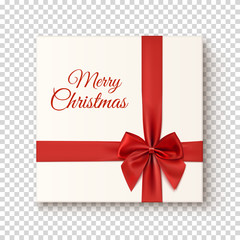 Realistic gift icon on transparent background.