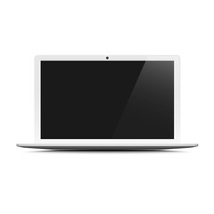 Vector illustration of a laptop, isolated on white.