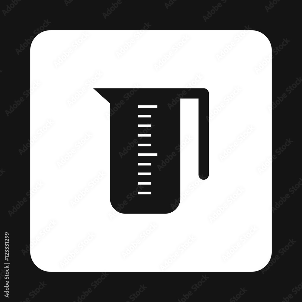 Poster Measuring cup icon in simple style on a white background