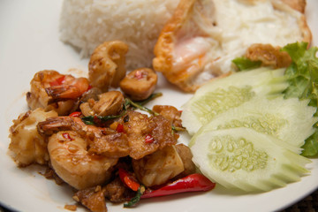 Thai spicy seafood style with rice