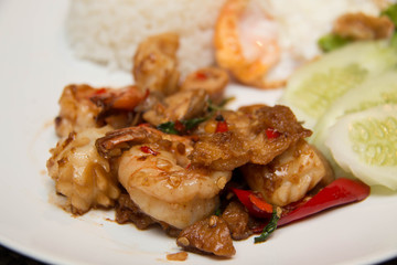  Thai spicy seafood style with rice