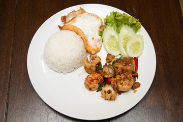  Thai spicy seafood style with rice