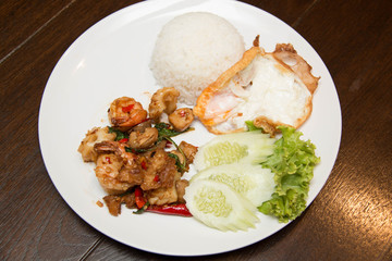  Thai spicy seafood style with rice