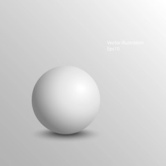 3d graphic sphere on grey background, vector illustration