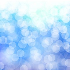 Abstract blue bokeh background, vector illustration
