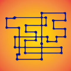 Mechanical schemes, vector engineering drawing with geometric parts mechanism. Futuristic industrial project can be used in web design and as wallpaper