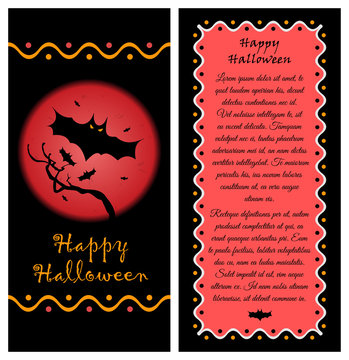 Template for Happy Halloween flyer or booklet