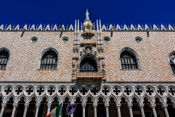 Fototapeta na wymiar Doge Palace (Palazzo Ducale, 1340) in Venice. Veneto, Italy.