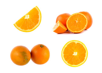 sweet ripe orange Isolated  on white background
