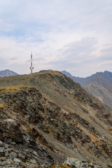 Fototapeta premium telecommunications tower mountains top