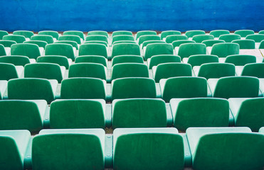 Chairs on the stadium