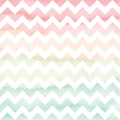 Fototapeta premium Vector Watercolor Chevron Background. Hand Painted Chevron seamless pattern. Zigzag colorful background.