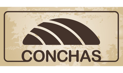 Conchas - Mexican sweet bread - vector