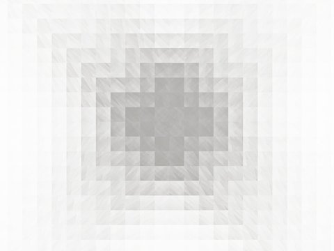 Grey blurred cross with a repeating pattern in the form of a fractal